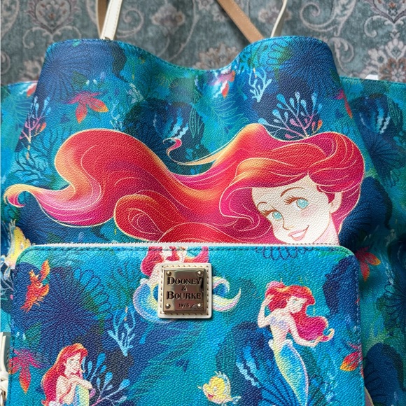 Ariel Disney Dooney & Bourke Tote Bag and Wallet Set - Picture 2 of 4